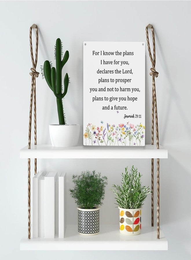 YCYD Christian Gifts For I Know The Plans I Have For You Wooden Hanging Sign Jeremiah 29:11 Christian Bible Verse Wall Art for Home Dining Room Living Room Decor 10x8 Inches - Image 4